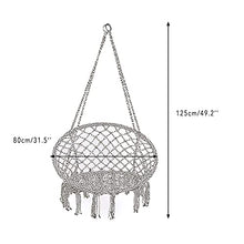 Cotone Corda Hammock Sedia Sedia Appeso Hammock Childs Sedia d'attaccatura oscillante Adulto per dormitorio da Esterno per dormitorio da Camera da Letto