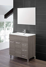 Mobile Da Bagno Composizione Bagno 80Cm Rovere Scuro