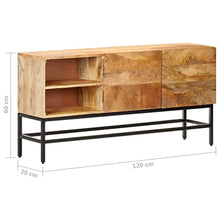 vidaXL Credenza 120x30x60 cm in Legno Massello di Mango