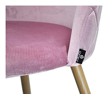 Sedia Imbottita in Velluto Rosa MOD. Sophie (2 pz)