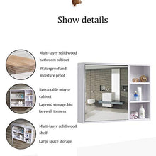 Armadietti a specchio Mobili da Bagno Legno Massello Bagno A Parete Mobile A Specchio Impermeabile con Mobiletto Mensola Specchio da Parete
