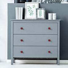 Fiore rosso dell'aster Pomelli per Porta Set di 4 Pomelli per Mobili Manopole per Cassetti Cucina Armadio Vetro