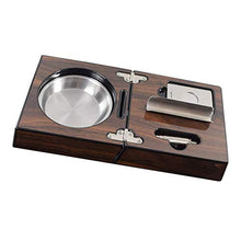 OutingstaRase Legno Caso Cigar Ashtray W/Cigar Cutter, Sigaro Punch, sigari Slot Accessori