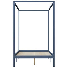 SKM Giroletto con Baldacchino 2 Cassetti Grigio in Pino 120x200 cm
