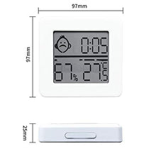 Sveglia digitale da comodino con display di temperatura e umidità, grande display digitale, per camera da letto, comodino bianco