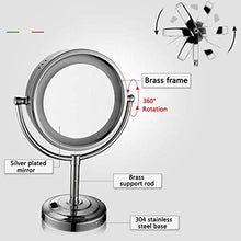 AJH Home Specchio da toeletta Specchio da Trucco Specchio da Trucco Specchio da toeletta Illuminato a LED Specchio ingranditore Specchio da Bagno Girevole a 360 Gradi SPE