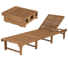 vidaXL Massello Acacia Lettino Prendisole Pieghevole Rustico Sdraio Spiaggia