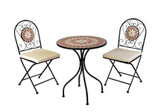 Set di mobili da giardino a mosaico, 5 pezzi