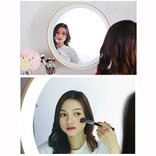XMYS-Mirror Specchio Bagno, Specchio cosmetico a Parete, specchiera Specchio LED con Lampada, Specchio per Trucco Rotondo Specchio a Parete per WC Specchio da Bagno,d'oro,iameter65cm
