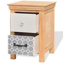 FAMIROSA Cassettiere 2 Pezzi 34x34x46 cm in Legno Massello