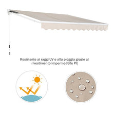 Outsunny Tenda da Sole Avvolgibile Impermeabile da Esterno in Poliestere 3×2,5m