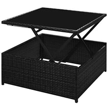 FAMIROSA Set Divani da Giardino 5 pz con Cuscini in Polyrattan Nero-2848