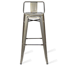 Santani Mobili - Sgabello in metallo, modello: Classic Tolix Style, forma ad L, ispirata al mondo industriale, dimensioni: 42,5 x 42,5 x 95 cm Grigio cristallo