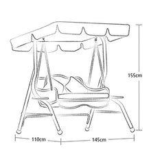 ZDYLM-Y Dondolo da Giardino con Tettuccio 2 Seduti Dell'Oscillazione Solare Canopy, Heavy Duty Metallo Amaca con Vassoio, per Terrazza