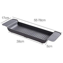 AnnYGJ Vassoi Vasca da Bagno, Vasca da Bagno di Plastica Rack Piatto Doccia Estensibile Rack di Stoccaggio Cremagliera per La Cucina Caddy Bagno Pulito Scolapiatti, 55-78cm (Colore : A)