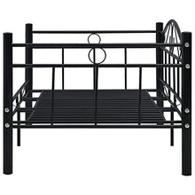 BIGTO - Struttura letto in acciaio per camera da letto, 90 x 200 cm, colore: Nero