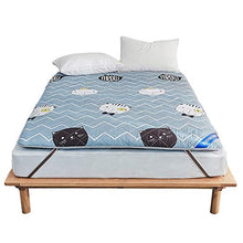 Pieghevole Materasso Pad Coprimaterasso Super Delicatamente Profonda coprimaterasso (Colore : Blu, Dimensione : 180x200cm)