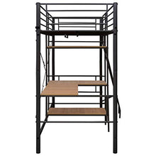 BIGTO - Struttura per letto a castello con struttura in metallo, per camera da letto, colore: grigio, 90 x 200 cm