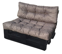 Cuscino Spalliera per Bancale 120x42x10-18 cm - Cuscini per Schienale Divano pallet di legno - COLORE GRIGIO