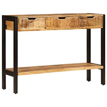 E E-NICES Credenza con 3 Cassetti 110x35x75 cm Legno Massello di Mango