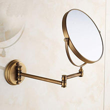 SGSG Specchio per Il Trucco Specchio cosmetico in Rame Montato a Parete, Specchio bifacciale Antico per Bagno/Camera da Letto Specchio di Bellezza