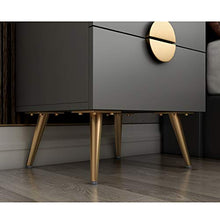 LILIS Comodino,comodini Camera da Letto Comodino Nordic Minimalista Camera Appartamento Piccolo Governo di Immagazzinaggio Due Cassetti