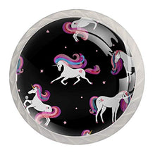 Maniglie per cassetti Manopole per cassetti Manopole rotonde Confezione da 4 per armadietto, cassetti, cassettiere, cassettiere ecc - ColHair Unicorn