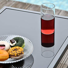 Set Salotto da Giardino Divano 2 Poltrone e Tavolino in Metallo e Tessuto Nero