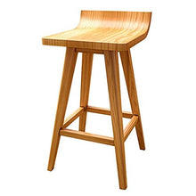 Sgabello da bar in legno, stile rétro da sala da pranzo, sgabello ergonomico curvo per cucina, pub | Cafe (dimensioni: 75 cm)