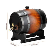 Omabeta Botte di Vino Vintage Squisito Contenitore per Vino da 3 Litri per Whisky per caffetteria