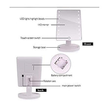 Specchio per Il Trucco Trucco Schermo LED Specchi Professional Touch Specchio da Toilette con 16 Luci A LED Salute Bellezza Controsoffitto Regolabile 180 Rotating
