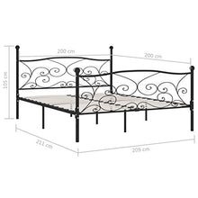 SKM Giroletto con Doghe Nero in Metallo 200x200 cm (25kg)