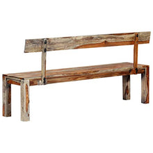 Banc 160 cm Gris Bois de Sesham massif