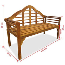 BIGTO, Panca da Giardino in Legno di Acacia Massiccio, mobili da Giardino