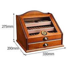 ZLMMY Desktop Humidor W/igrometro-Contiene 80-100 sigari, igrometro, deumidificatore, Cigar Box partizione Bagagli