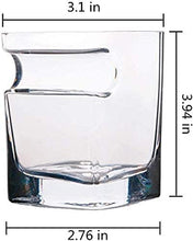 Ytrew 2 - Bicchiere da whisky con porta sigari, 320 ml, stile antico, con supporto per sigari