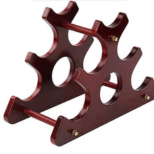 Scaffale da vino in legno, per 6 bottiglie, design compatto, adatto per bar, casa, ristoranti, colore nero 5