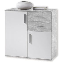 Stella Trading Bobby 4 Comò, Engineered Wood, Bianco (Cemento), 80 x 82 x 35 cm