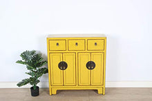 Yajutang Cassettiera cinese 25 cm profondità orientale/asiatica giallo