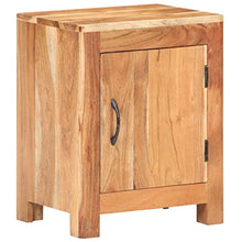 FAMIROSA Comodino 40x30x50 cm in Legno Massello di Acacia-0474