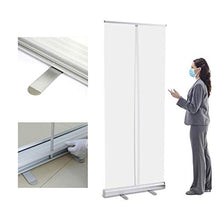 LHDQ da Pavimento Trasparente Libero Roller Protettivo Pull up Banner Cancella Filtro Film e Alluminio Stand, 80x200cm Sneeze Guardia