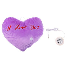 LED Luminosi Cuscino di Peluche Giocattoli Regalo per Bambino - Viola, Cuore