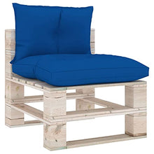 vidaXL Cuscini per Divano Pallet 2 pz Blu Reale in Tessuto