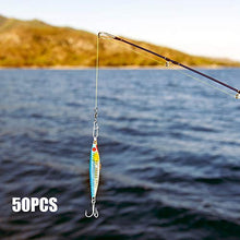 Focket 50 PZ 2# 4# 5# 6# 8# Connettori da Pesca, Cuscinetti da Pesca in Acciaio Inossidabile Perni a Scatto con Gancio Connettore Girevole a Rotazione(2#)