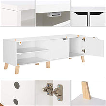 Con 2 ripiani e 2 cabinet TV Cabinet TV in legno,White