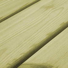 Panca da giardino, resistente all'acqua, design classico, in legno di pino impregnato verde, 170 x 38 x 45 cm
