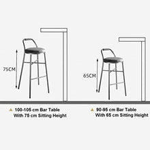 ZEH Sedia da Pranzo, Cuscini braccioli, seggiolone, Sgabello, Sgabello da Bar for Colazione, caffetteria, contatore, Cucina e Sgabello for Trucco Sedia in Ferro, 65 cm, 65 cm FACAI