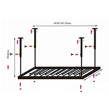 JHGJBJ Vino Rack Metallo Appeso, Ferro Battuto Titolare Calice Soffitto Appeso Regolabile in Altezza, con Serbatoio Bottiglia (Size : 60x30cm)