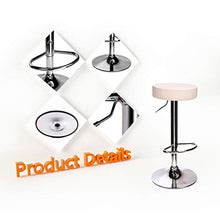 CCLIFE Set 2x /1x Sgabello Bar Regolabile in Altezza(63-83) cm Sgabello Cucina Moderno con poggiapiedi, Colore:Beige, Dimensione:2pz-Set