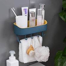Mensola da parete per bagno, in plastica, senza foro, comodo e durevole, può essere utilizzato per WC, cucina, tavolo da toeletta, materiale PP